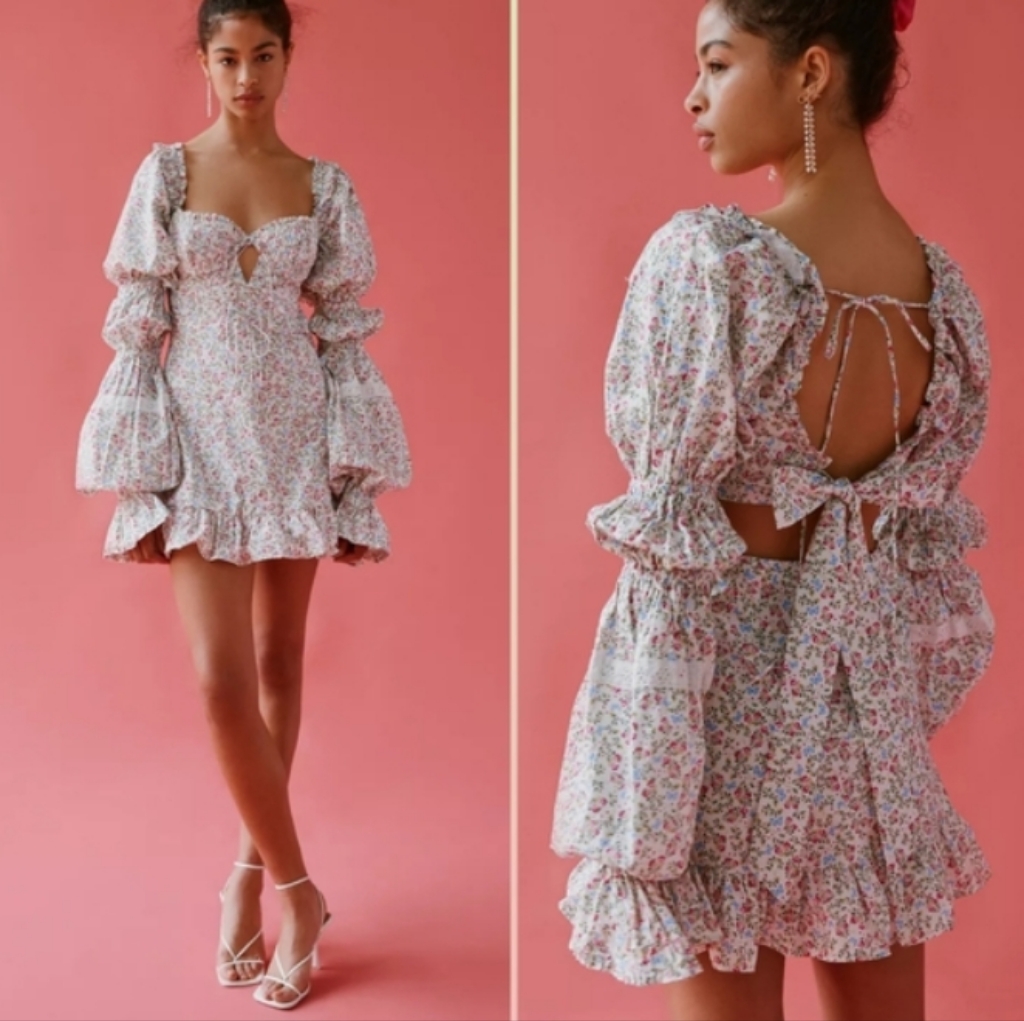 Nwot For Love And Lemon Lucca Mini Floral Dress